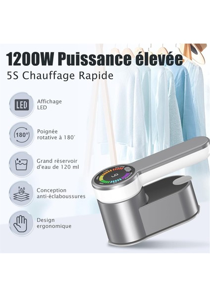 Dikey Giysi Buhar Makinesi: 120 ml Su Tankı ile 1200 W Seyahat Buhar Makinesi - 2'si 1 Arada Giysi Buhar Makinesi Islak ve Kuru Tasarım Abd Fişi (Yurt Dışından) indirimleri