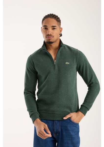 Fermuar Yaka Regular Fit Yeşil fırsatları