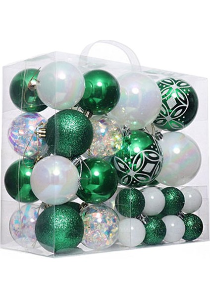 46X Noel Topları Kendin Yap Düğün Nişan Iç Mekan Yeşil Beyaz Noel Ağacı Süsleri (Yurt Dışından) modelleri