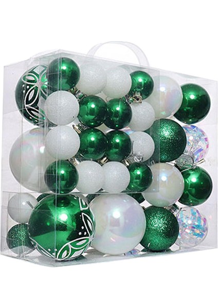 46X Noel Topları Kendin Yap Düğün Nişan Iç Mekan Yeşil Beyaz Noel Ağacı Süsleri (Yurt Dışından) fırsatları
