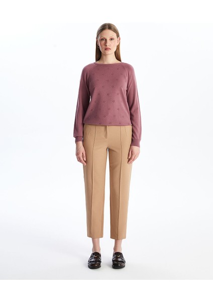 Yeni Sezon Bisiklet Yaka Çiçekli Kadın Triko Kazak fiyatları