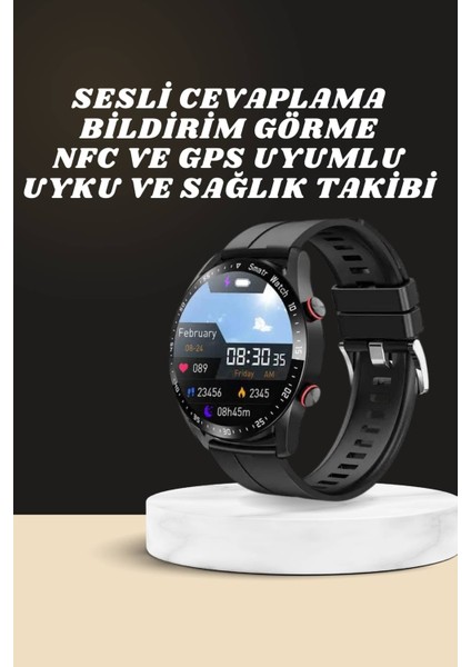 Akıllı Saat Amoled Ekran Metal ve Deri Kordonlu Uyku ve Sağlık Takibi Titreşiml - ?62?60E4-1G8 fiyatları
