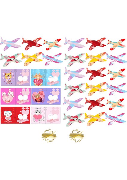24X Sevgililer Günü Kartları Çocuk Parti Hediyeleri Ödül Kartları Uçak Kartları (Yurt Dışından) modelleri