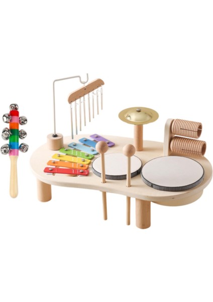 Ksilofon Davul Seti Ahşap Perküsyon Bilişsel Yetenekler Müzik Aleti Oyuncak Renkli El Zili Küçük Çocuklar Çocuklar Için Hediyeler (Yurt Dışından)