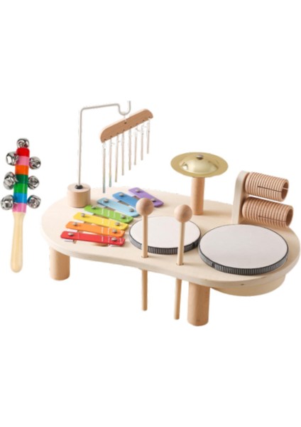 Ksilofon Davul Seti Ahşap Perküsyon Bilişsel Yetenekler Müzik Aleti Oyuncak Renkli El Zili Küçük Çocuklar Çocuklar Için Hediyeler (Yurt Dışından) fiyatları