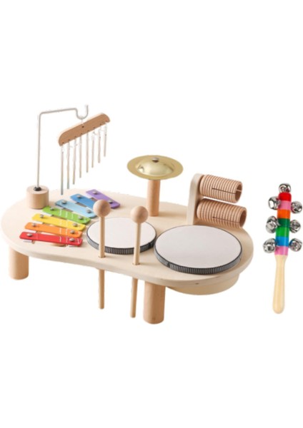 Ksilofon Davul Seti Ahşap Perküsyon Bilişsel Yetenekler Müzik Aleti Oyuncak Renkli El Zili Küçük Çocuklar Çocuklar Için Hediyeler (Yurt Dışından) fırsatları