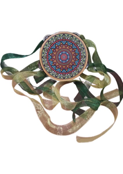 Şkinler Için 6 Inç Metal ve Ipek Kurdeleli Tef Yeşil (Yurt Dışından)