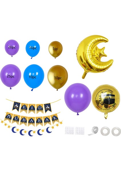 Eid Mubarak Balonları 2022 Ramazan Dekorasyonu A (Yurt Dışından) fiyatları