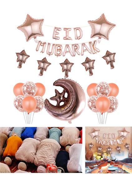 Alüminyum Film Eid Mubarak Balonlar Ev Dekor Fotoğraf Prop Çocuk Oyuncak Altın (Yurt Dışından) fiyatları