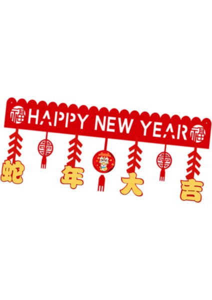 Çin Yılı Banner Garland 2025 Kapı Asılı Dekorasyon C (Yurt Dışından) fırsatları