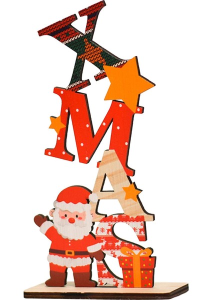 Noel Üstü Dekorasyonu Orta Parçası Ahşap Harf Iş Xmas Için (Yurt Dışından) fırsatları
