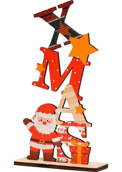 Noel Üstü Dekorasyonu Orta Parçası Ahşap Harf Iş Xmas Için (Yurt Dışından) indirimleri