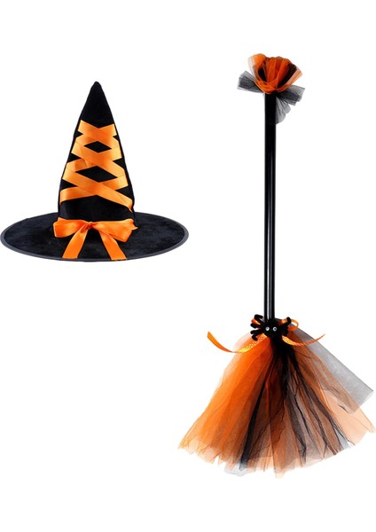 Cadılar I Cadı Süpürge Ş Parti Hediyeleri Festival Fotoğraf Aksesuarları Turuncu (Yurt Dışından)
