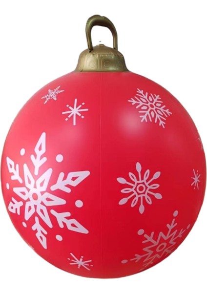 Noel Pvc Şişme Dekore Edilmiş Top Süsleri Kar Taneleri (Yurt Dışından) modelleri