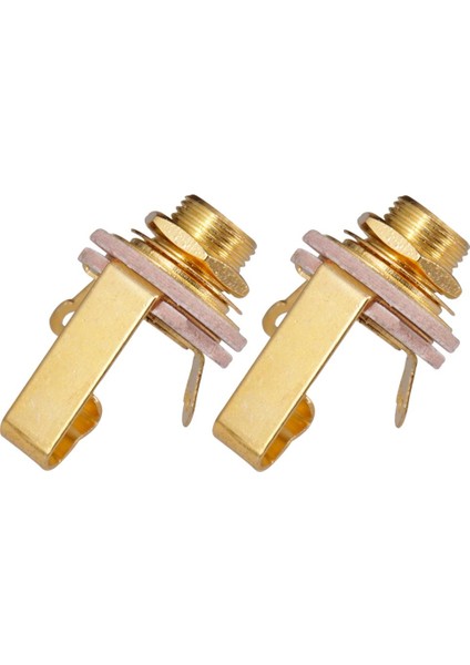 2 Elektrik Bas Pirinç 6.35MM 1/4" Mono Jak Fişın (Yurt Dışından)