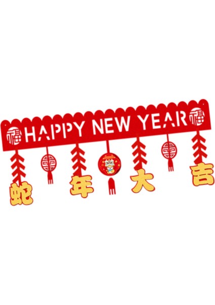 Çin Yılı Banner Garland 2025 Kapı Asılı Dekorasyon C (Yurt Dışından) indirimleri