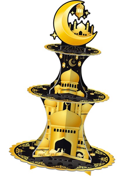 Cupcake Standı Gerekli Ramazan Dekoru Keklik 3 Katlı Tepsisi (Yurt Dışından) indirimleri