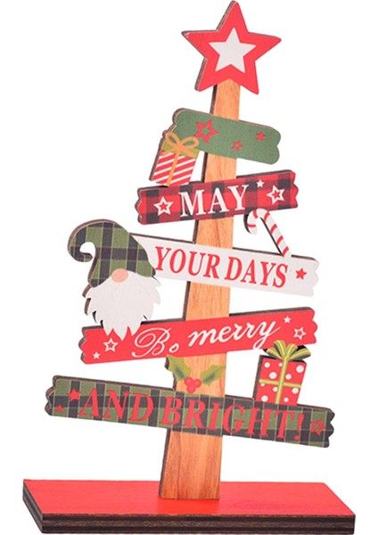 Noel Üstü Dekorasyonu Evi Şöminesi Yeşil Ş Noel Baba Için Katmanlı Tepsi Dekoru (Yurt Dışından)