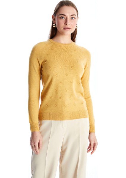 Yeni Sezon Bisiklet Yaka Çiçekli Kadın Triko Kazak fiyatları