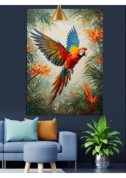 Papağan Kuşu Doğal Yaşam Dekoratif Kanvas - Mdf Ahşap Tablo modelleri
