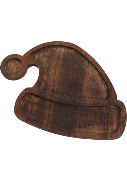 Noel Servis Tepsisi Ev Ahşap Meyve Tabağı Sandviç Kek Kurabiye Noel Baba Şapkası (Yurt Dışından)