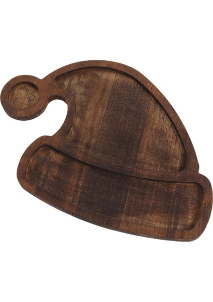 Noel Servis Tepsisi Ev Ahşap Meyve Tabağı Sandviç Kek Kurabiye Noel Baba Şapkası (Yurt Dışından) fiyatları