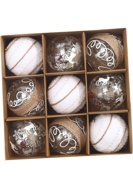9x Ğı Asılı Dekorasyon Dekoratif Süs Noel Topları D (Yurt Dışından)