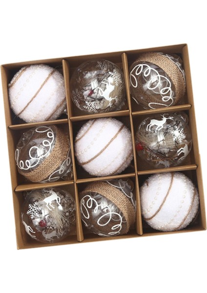 9x Ğı Asılı Dekorasyon Dekoratif Süs Noel Topları D (Yurt Dışından) modelleri