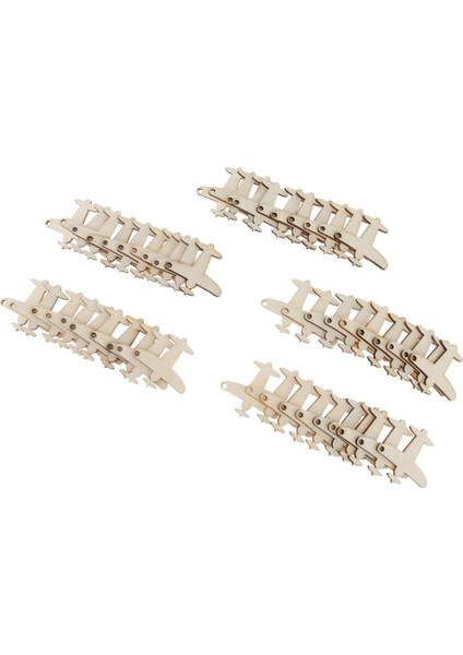 50'li Paket Boş Uçak Ahşap Hediye Etiketleri Delikli 4x4.2x0.2cm 50 (Yurt Dışından)