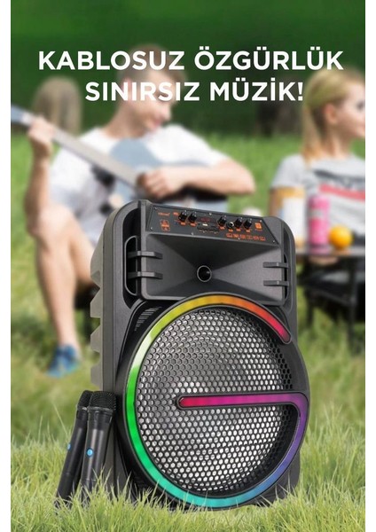 KTS-2170 Siyah Taşınabilir Bluetooth Hoparlör 19W Rgb Işıklı 2 Mikrofonlu fiyatları