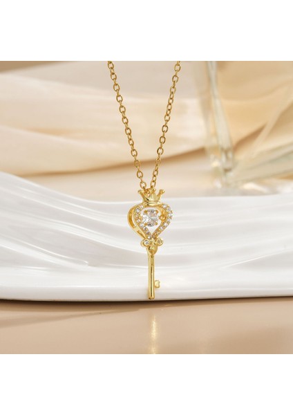 Yeni Basit Titanyum Çelik Kolye Kadın 18K Gül Altın Dört Yapraklı Yonca Kolye Ins Gelgit Net Kırmızı Patlama Modelleri Köprücük Kemiği Zinciri (Yurt Dışından)