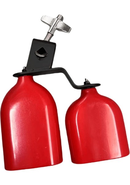 Rekabetçi Grupları Için Yüksek ve Alçak Ton Inek Çanı Perküsyon Enstrümanı Kırmızı (Yurt Dışından)