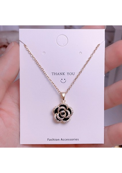 Yeni Titanyum Çelik Köprücük Kemiği Zinciri Dönen Kolye Kolye Kadın Yüz Aksesuarlı (Yurt Dışından)