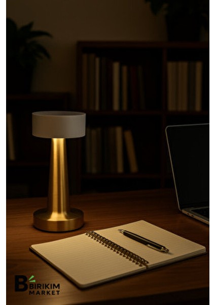 Dokunmatik Led Masa Lambası - 3 Renk Modlu