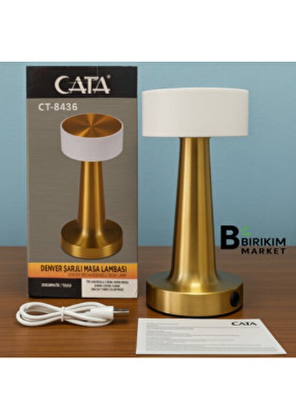 Dokunmatik Led Masa Lambası - 3 Renk Modlu