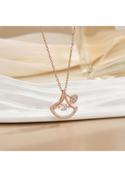 Yeni Titanyum Çelik Renk Kaybetmez Ruh Kolye Kadın Mizaç Basit Şanslı Çim Köprücük Kemiği Zinciri Niş Tasarım Kolye Takı (Yurt Dışından)