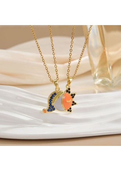 Yeni Işık Lüks Moda Yıldız Gezegen Şekli Tasarım Kolye Kadın Titanyum Çelik Köprücük Kemiği Zinciri Kozmik Yıldız Nehir Kolye Mücevher (Yurt Dışından)