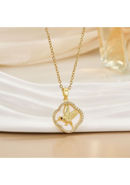 Yeni Kolye Kadın Dönebilen Çiçek Titanyum Çelik Niş Tasarım Duygusu Basit Moda Trendi Yüz Mizaç Köprücük Kemiği Zincir Takı (Yurt Dışından)