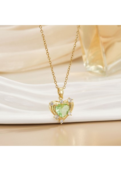 Yeni Kıdemli Işık Duygusu Lüks Mikro Set Zirkonya Bakır 18 Ayar Altın Kaplama Kolye Kolye Köprücük Kemiği Zinciri Takı ile Kadın Moda (Yurt Dışından)