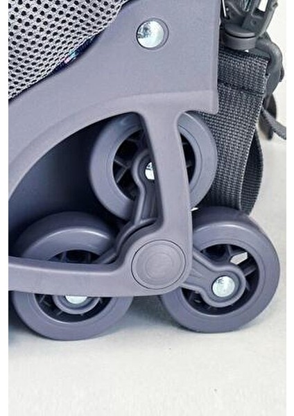 Kids Lacivert - Pembe Unicorn Desenli Çekçekli 3' lü Çanta Seti - SET0124023