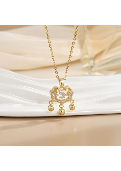 Yeni Basit Titanyum Çelik Kolye Kadın 18K Gül Altın Dört Yapraklı Yonca Kolye Ins Gelgit Net Kırmızı Patlama Modelleri Köprücük Kemiği Zinciri (Yurt Dışından)