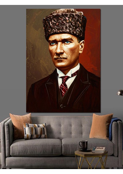 Mustafa Kemal Atatürk Portresi Dekoratif Kanvas - Mdf Ahşap Tablo indirimleri