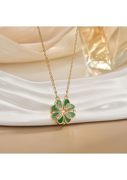 Yeni Kıdemli Işık Duygusu Lüks Mikro Set Zirkonya Bakır 18 Ayar Altın Kaplama Kolye Kolye Köprücük Kemiği Zinciri Takı ile Kadın Moda (Yurt Dışından)