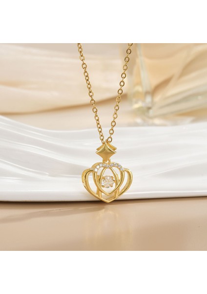 Yeni Basit Titanyum Çelik Kolye Kadın 18K Gül Altın Dört Yapraklı Yonca Kolye Ins Gelgit Net Kırmızı Patlama Modelleri Köprücük Kemiği Zinciri (Yurt Dışından)