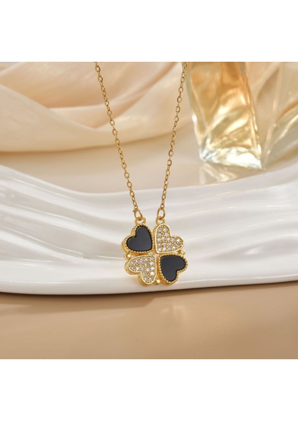 Yeni Kıdemli Işık Duygusu Lüks Mikro Set Zirkonya Bakır 18 Ayar Altın Kaplama Kolye Kolye Köprücük Kemiği Zinciri Takı ile Kadın Moda (Yurt Dışından)