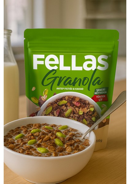 Granola - Antep Fıstığı & Kakao (200g) fırsatları