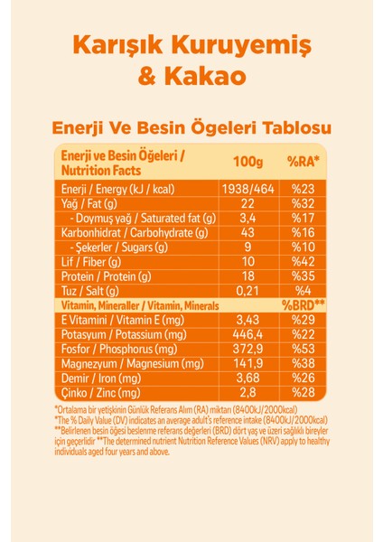 Protein Granola - Karışık Kuruyemiş & Kakao 270g - 3'lü Paket indirimleri