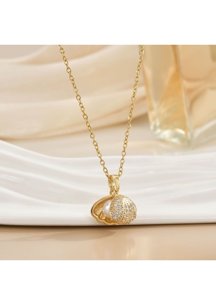 Yeni Kıdemli Işık Duygusu Lüks Mikro Set Zirkonya Bakır 18 Ayar Altın Kaplama Kolye Kolye Köprücük Kemiği Zinciri Takı ile Kadın Moda (Yurt Dışından)