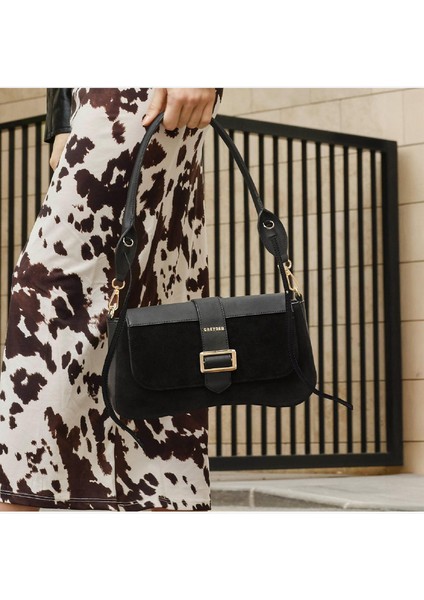 Kadın Siyah Mıknatıslı Omuz Çantası 4K2CN69634