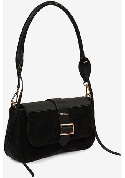 Kadın Siyah Mıknatıslı Omuz Çantası 4K2CN69634